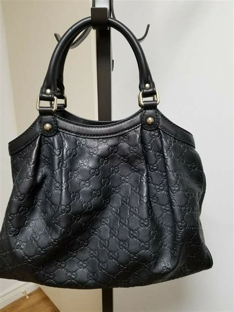 gucci sukey tote black leather|Gucci leather tote sale.